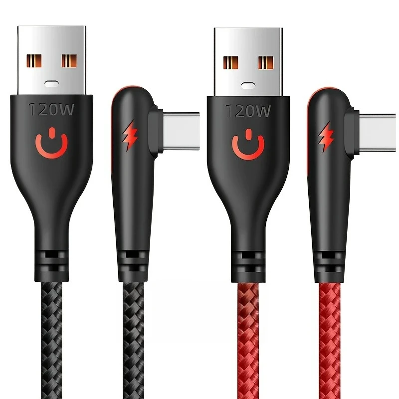 120 Вт, 6 А, 90-градусный локоть, USB-кабель Type-C для сверхбыстрой зарядки для Iphone 16 15 Pro Max S23 S22 для Xiaomi 14 13 12 Redmi K50 (art.: 3920d0fcd517f) - 3920d0fcd517f