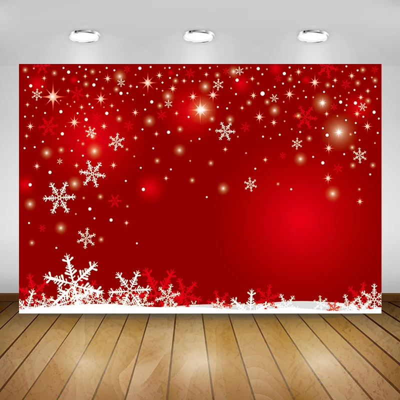 

Christmas Theme Background Snowflake Red Christmas Background Children Portrait Backdrops For Photo Studio Props HE-66