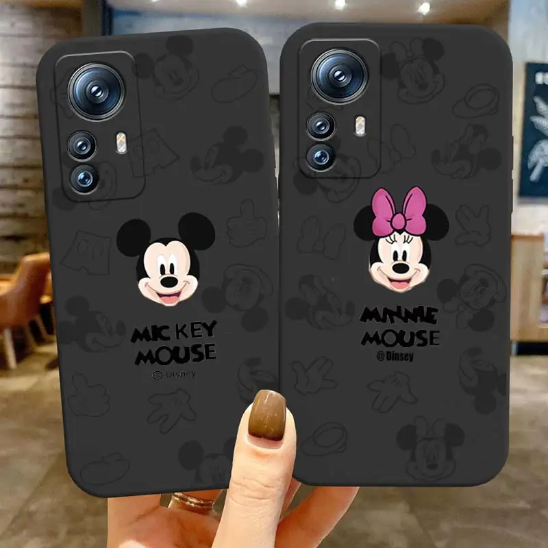 

Disney Mickey Minnie Luxury Phone Case For Xiaomi Mi 13 12T 12S 12X 12 11 11T 11i 10T 10 9 8 Pro Lite Ultra 5G Black Cover