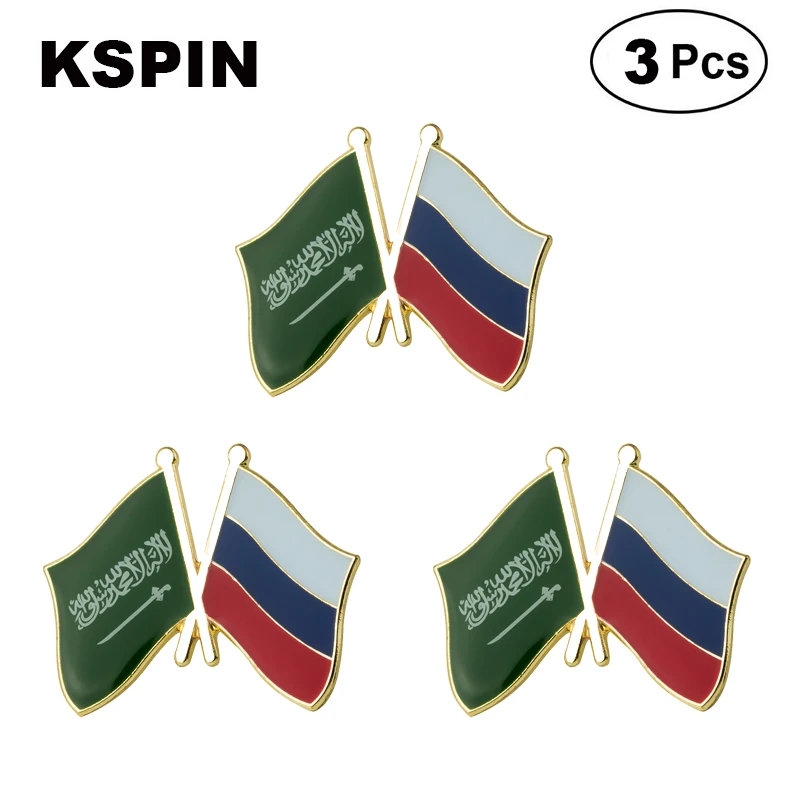 

Saudi Arabia & Russia Frendship Lapel Pin Brooches Pins Flag badge Brooch Badges