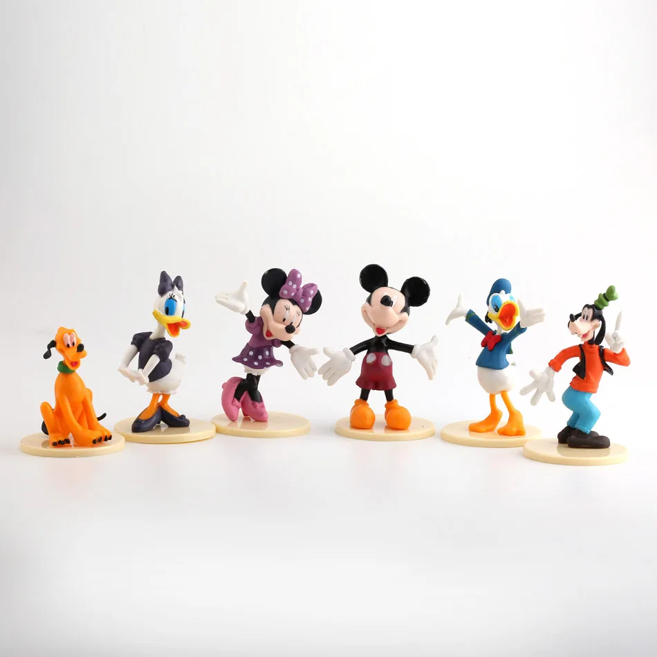 

6pcs/set Disney Mickey Mouse Donald Duck Minnie Goofy Pluto Daisy Figure Collection Model Toys