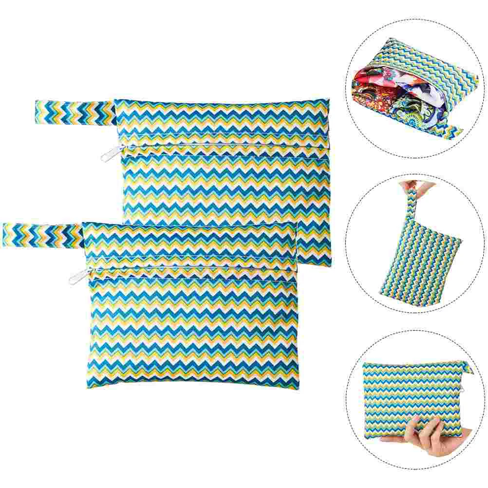 

Diaper Pouch Baby Infant Nappy Storage Sanitary Pad Necessities Nursery Decorative Patterned Zipper Organizer