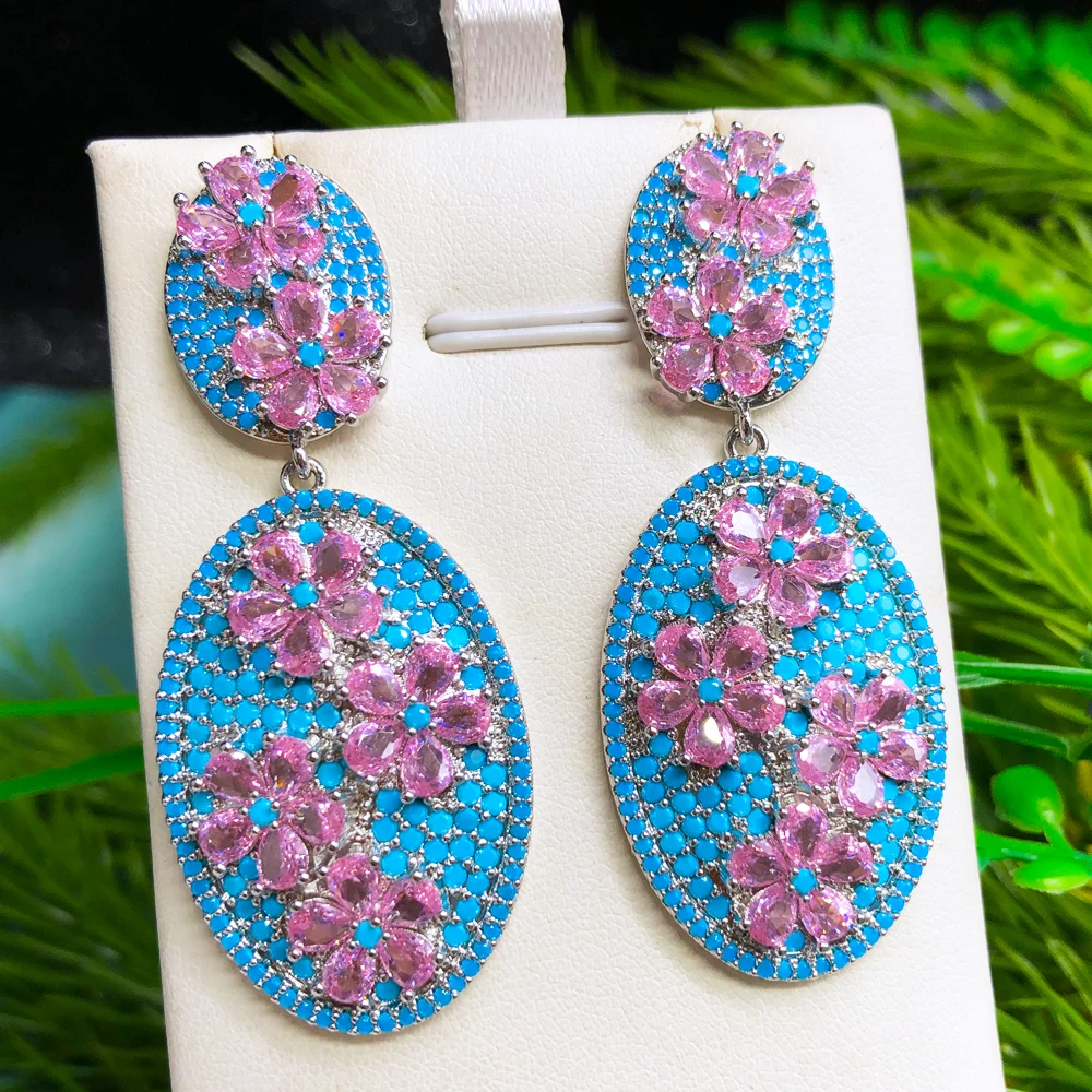 Женские свадебные серьги GODKI новые роскошные в африканском стиле с цветами