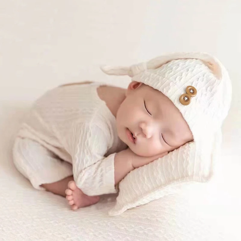 

Infant Cosplay Hat & Long Sleeve Romper Photo Shooting Props Newborn Shower Gift