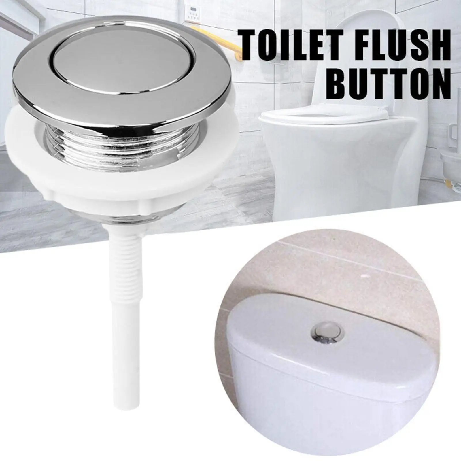 

38mm Toilet Tank Flush Switch Toilet Water Tank Round Valve Rods Push Button Water Saving For Cistern Bathroom Toilet Accessorie