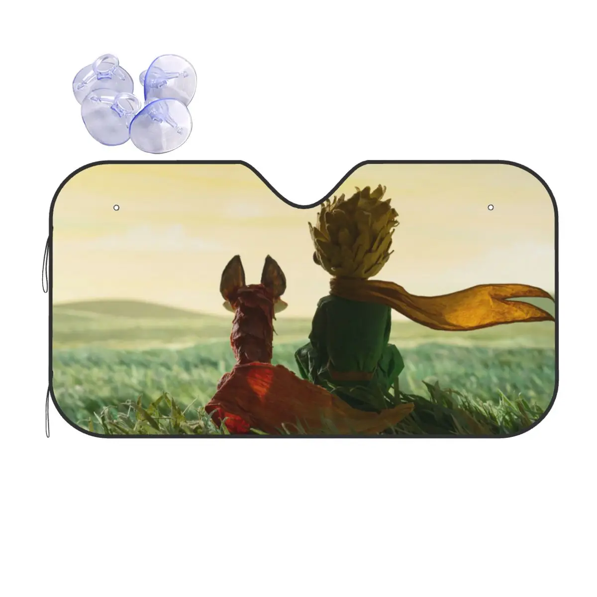 

Забавный солнцезащитный козырек для лобового стекла Little Prince 70x130 см, Лисовая пленка, чехол для лобового стекла автомобиля, защита от льда и пыли