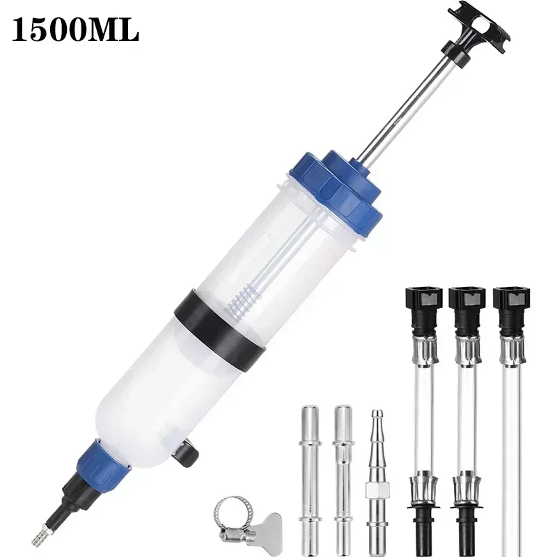 Насос для масляного шприца, шприц, экстрактор жидкости, автомобильный насос для перекачки топлива, 1500 мл, большая емкость для тормозной жидкости, двигатель Cooolant