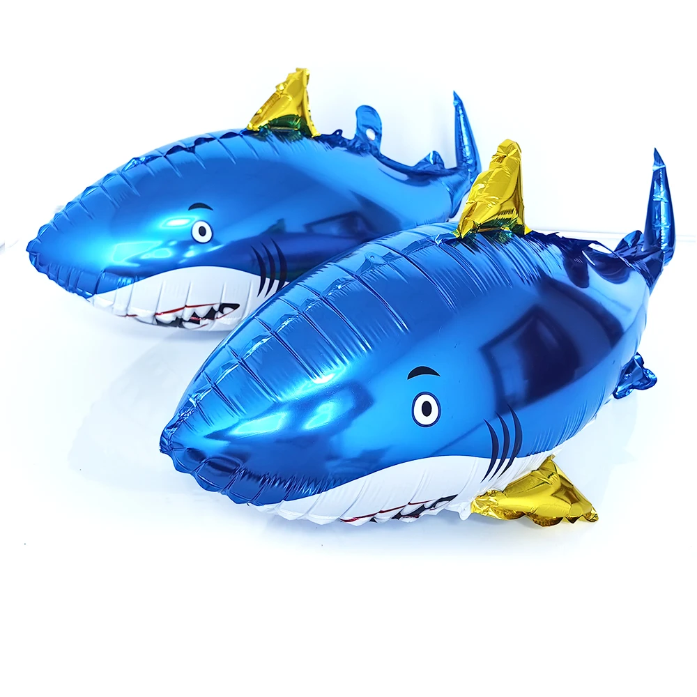 

32x70cm Large Shark Foil Balloons Sea World Shark Balloons Shark Latex Balloons Shark Theme Kids Birthday Party Decorations