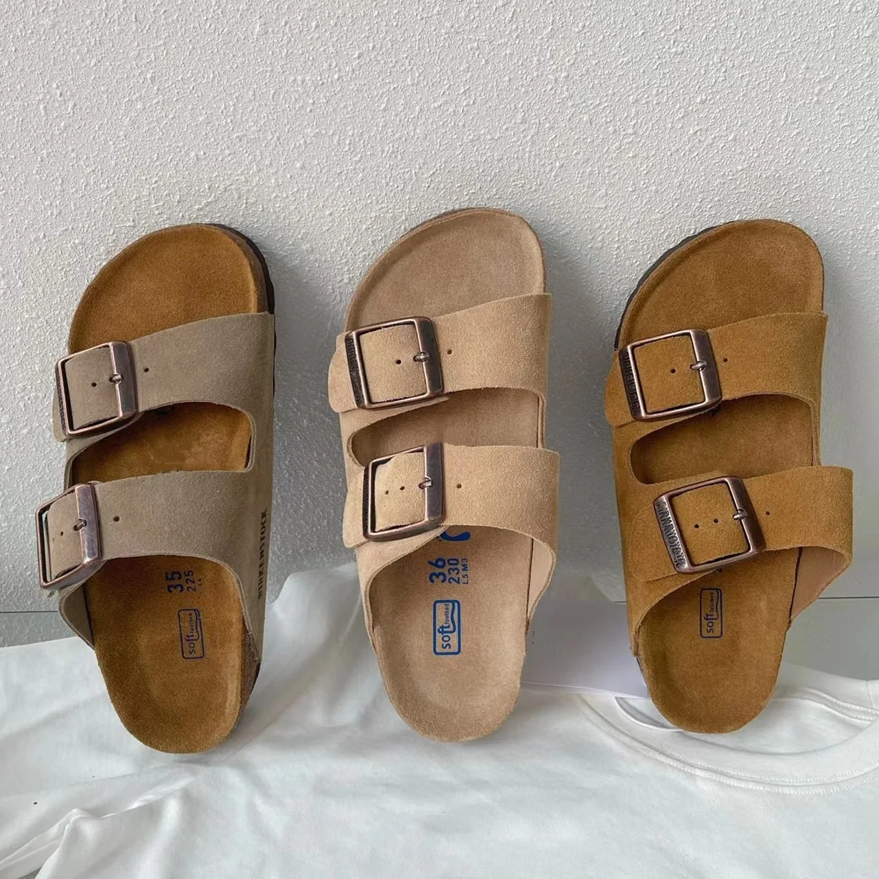 Real Leather Woman Flat Sandals Summer Women's Slippers 2023 New Fashion Man Casual Suede Luxury Brand Lovers Flat Shoes 35-44