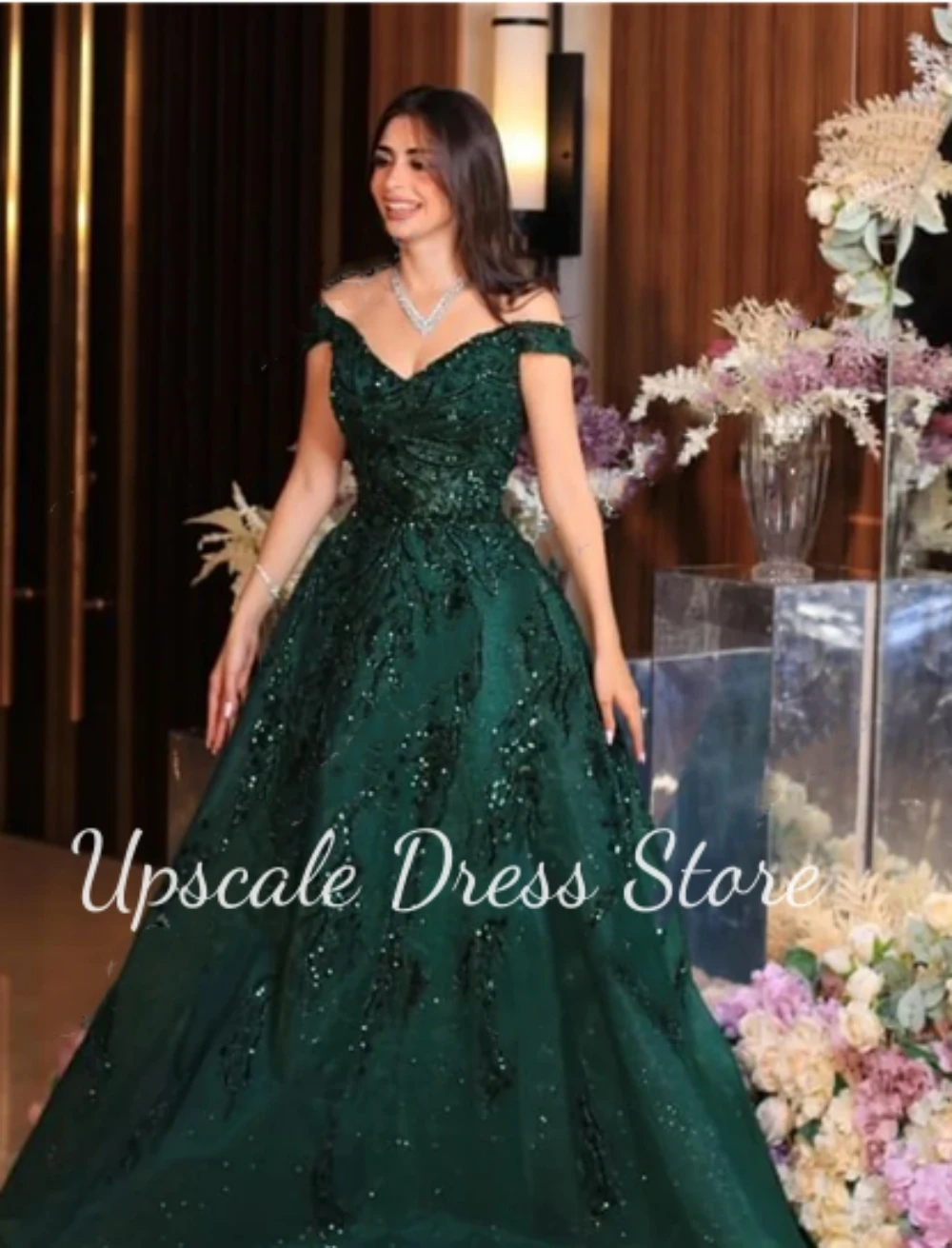 

Блестящее зеленое вечернее платье с блестками, длинное ТРАПЕЦИЕВИДНОЕ ПЛАТЬЕ до пола, Дубайский арабский стиль, индивидуальное платье