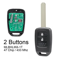 433mhz 2 buttons car remote key id47 pcf7961 chip mlbhlik6 1ta replacement key for honda 2013 2015 crv 2013 2017 accord civic