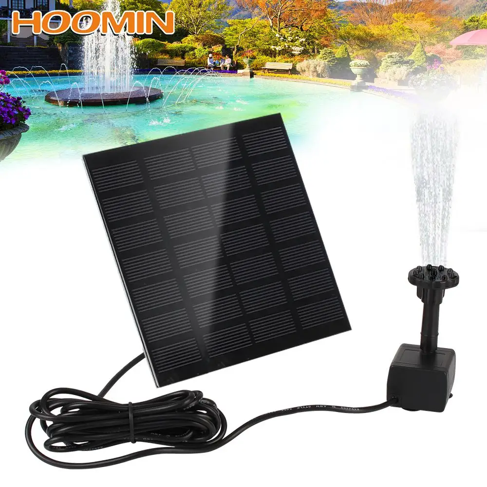 

1.2W Water Sprinkler Sprayer Solar Panel Powered Water Fountain Pool Solar Water Pump With 7 Spray Heads Garden Pond Outdoor