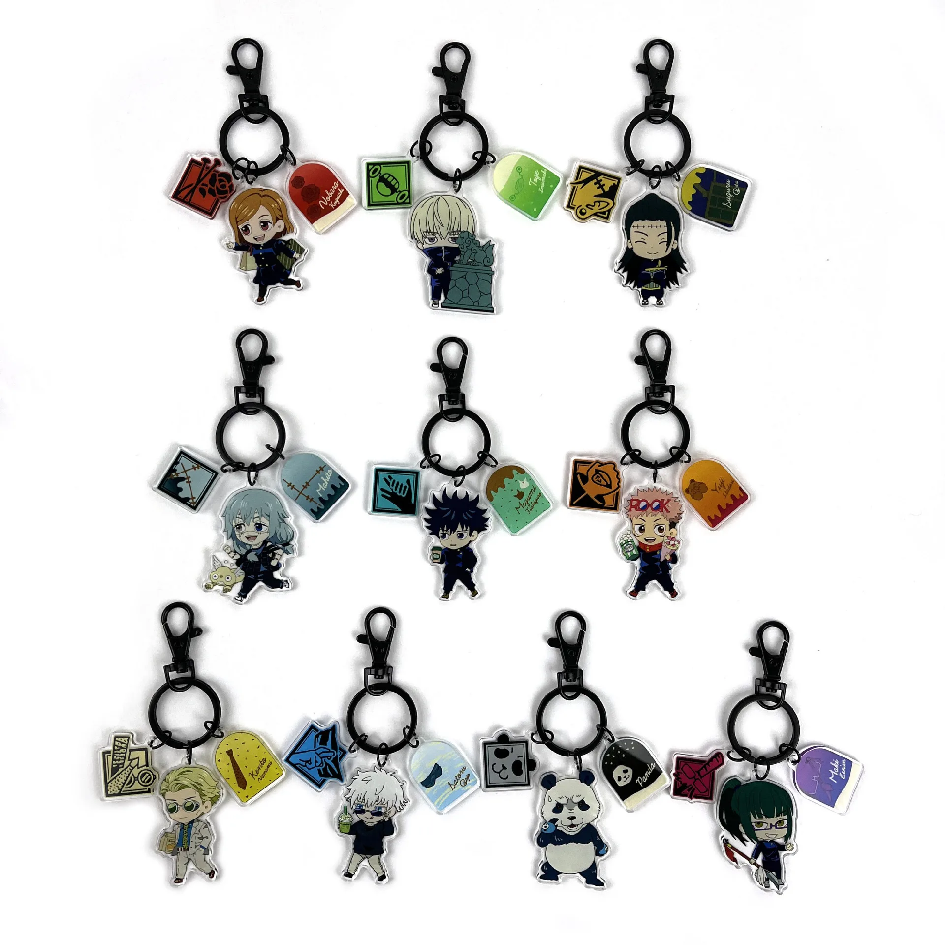 

Anime Jujutsu Kaisen Keychain Acrylic Cartoon Figure Itadori Yuji Satoru Gojo Cosplay Key Ring Chain Bag Pendant Jewelry Gifts