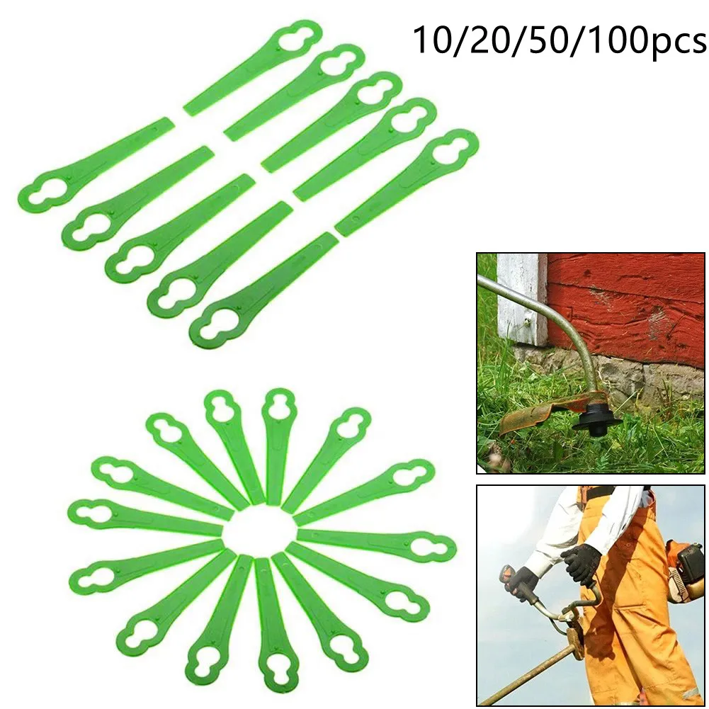 

10/20/50/100pcs Plastic Mower Blades Garden Lawn Blade Replacement For Gtech ST04 ST05 Hoversafe 25/30 Qualcast Easi-Lite 28/30