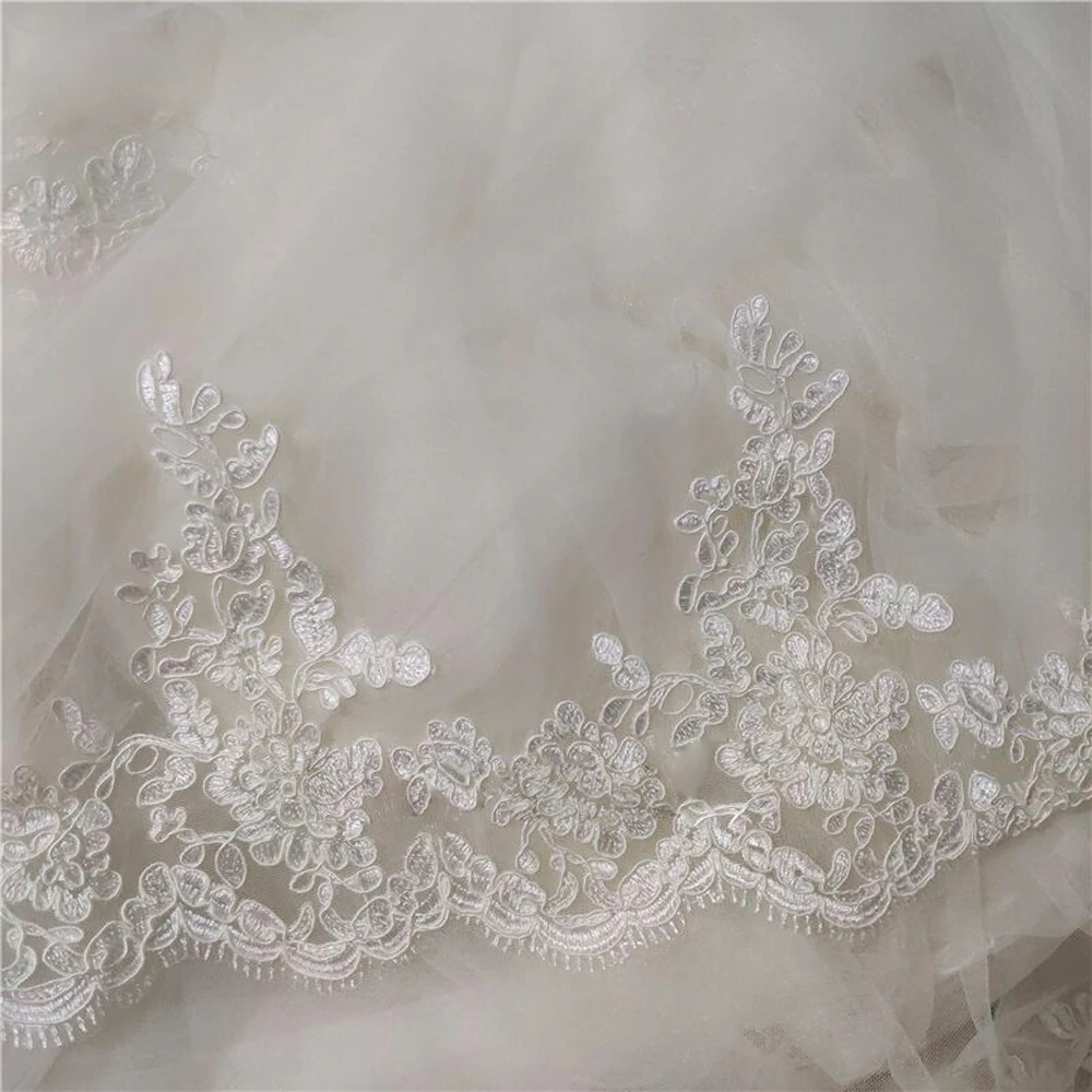 Новая романтичная Длинная Деревянная Фата для свадьбы белая/слоновая кость