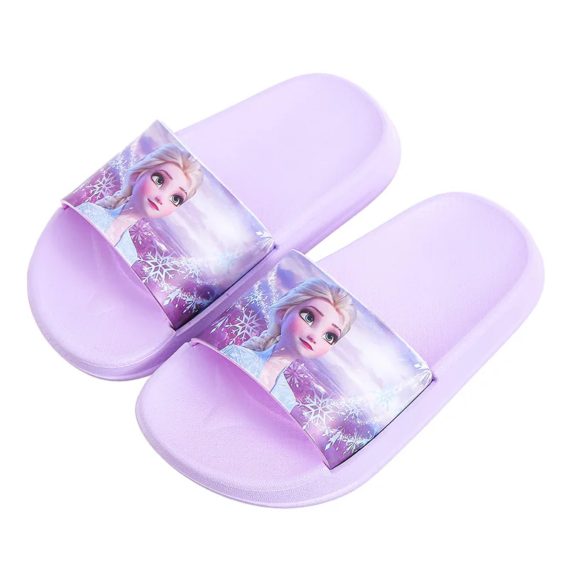 Тапочки детские летние из ЭВА Нескользящие шлепанцы для принцессы/Эльзы тапочки