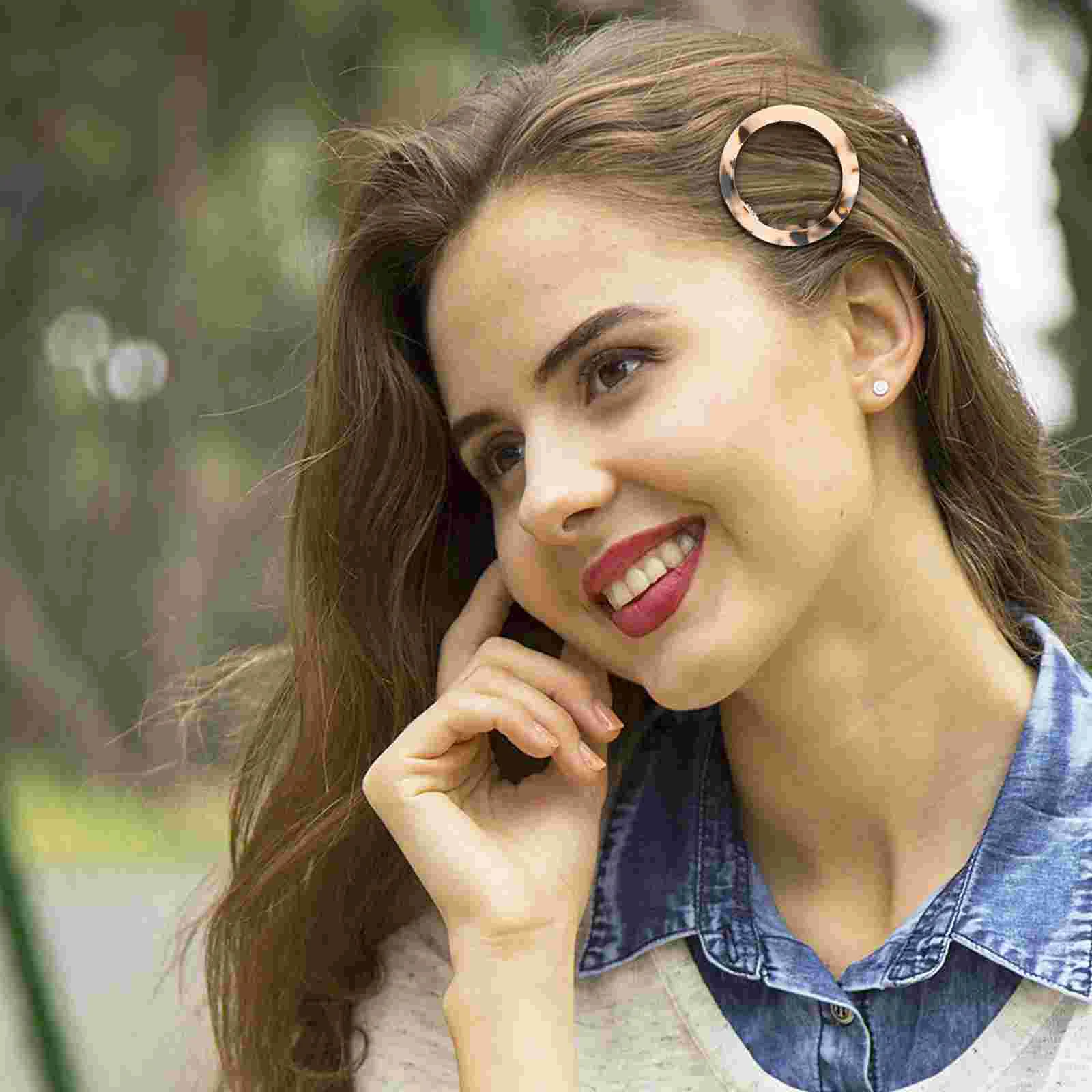 Модные женские блестящие смоляные заколки для волос геометрические аксессуары