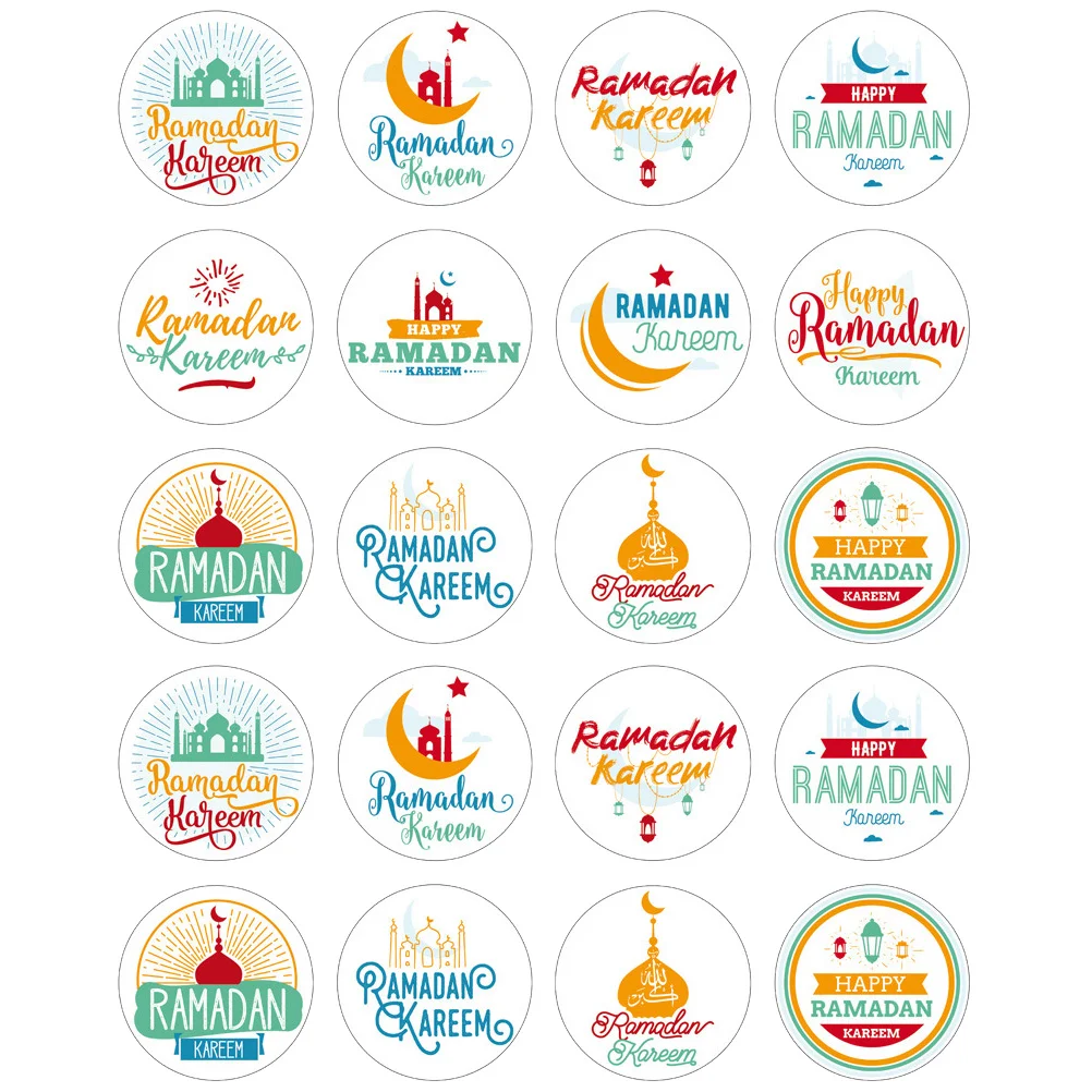 

Stickers Ramadan Gift Sticker Eid Mubarak Labels Muslim Envelope Party Label Tag Candy Islamic Decorations Scrapbook Decals Seal