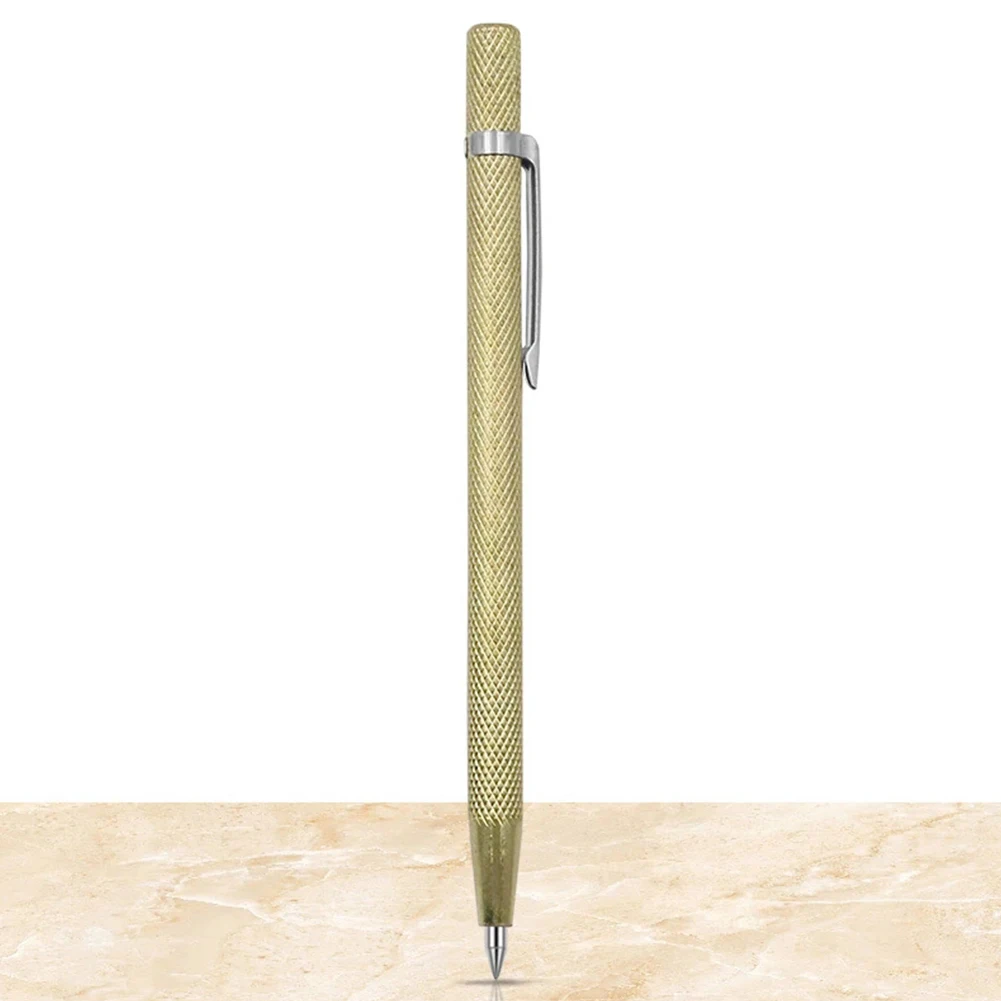 

1pc Tungsten Carbide Nib Scriber Pen Metal Marking Engraving Pen For Glass Ceramic Wood Cutting Carving Hand Tool Gold 150mm