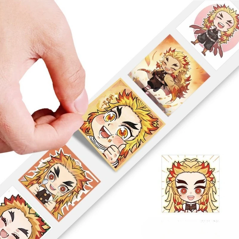 Фото Наклейка-стикер Demon Slayer: Kimetsu no Yaiba Purgatory Anjuro Q-версия, аниме-стикер Purgatory Anjuro в рулоне, двухмерный аниме-стикер №5
