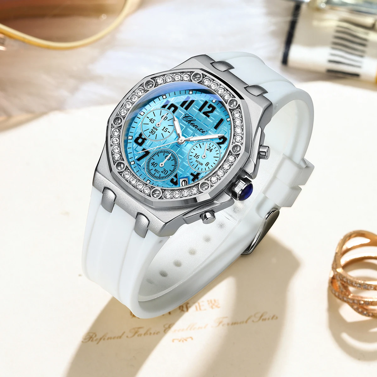 Новые женские часы роскошные брендовые спортивные силиконовые цвета дофамина