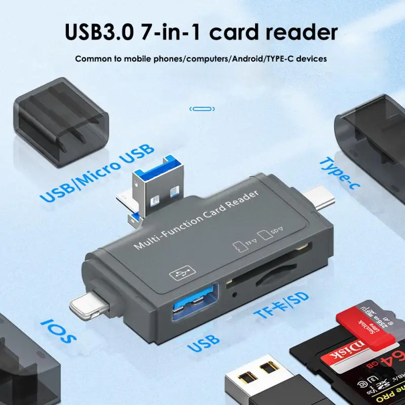 

Mini Universal Otg Tf/sd Card Type C Micro Usb Memory Card Reader Adapter Multifunctional Card Reader For Android Phone Computer