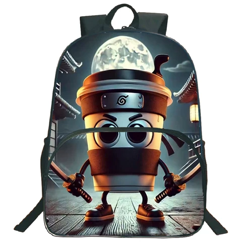 Милый итальянский мозговой принт, 16-дюймовый школьный рюкзак, большой вместительный школьный рюкзак для детей, мальчиков, водонепроницаемый рюкзак