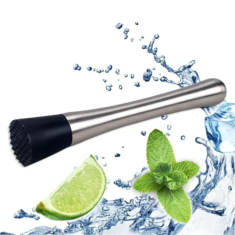 

1pcs Stainless Steel Cocktail Shaker with Crushed Ice Cream and Mixing Rod, Cocktail Wine, Milk Tea, Lemon, Mixing Rod, Bar Tool