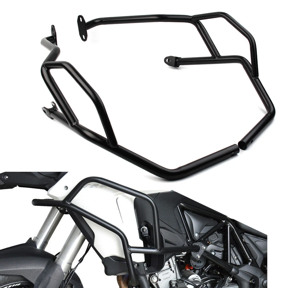 Верхняя защита двигателя мотоцикла для Benelli TRK 502 X BJ 500 GS 2017 2018 2019 2020 2021 черная сталь