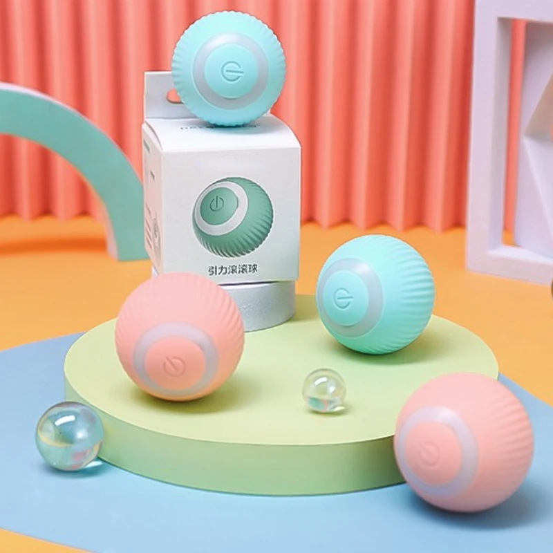 

2022 New Pet Interactive Toy Automatic Rolling Cat Ball Mute Abrasion Resistant Kitty Toy USB Exercise Chase Pet Ball for Indoor