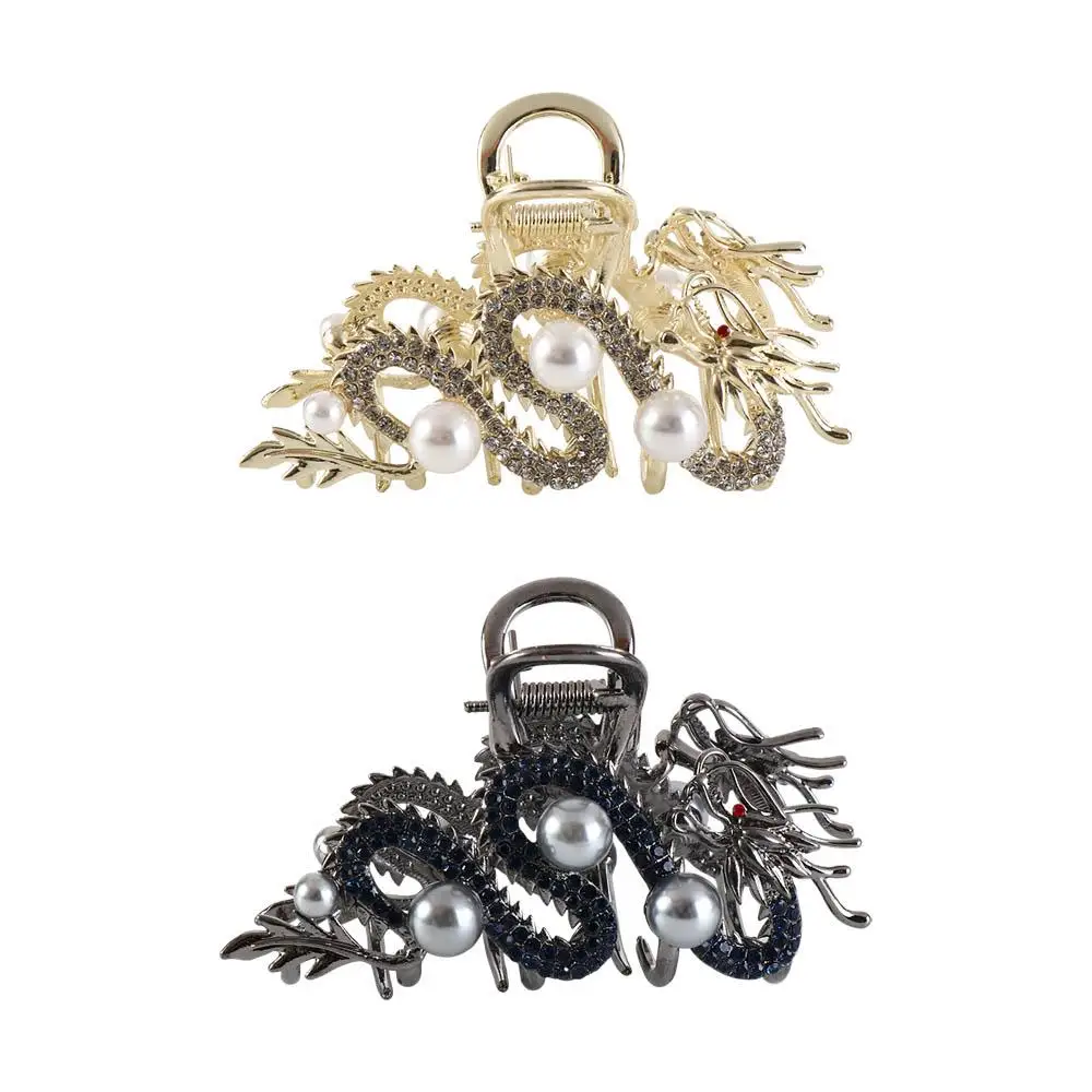 Новогодний головной убор со знаком зодиака заколка для волос дракона жемчужная в