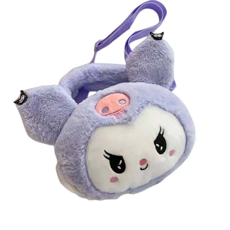 

Anime popular cute girl heart kawaii kuromi plush messenger bag Children's Day gift girls birthday gift