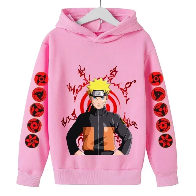 Детская толстовка с капюшоном Наруто модное повседневное Свободное пальто для