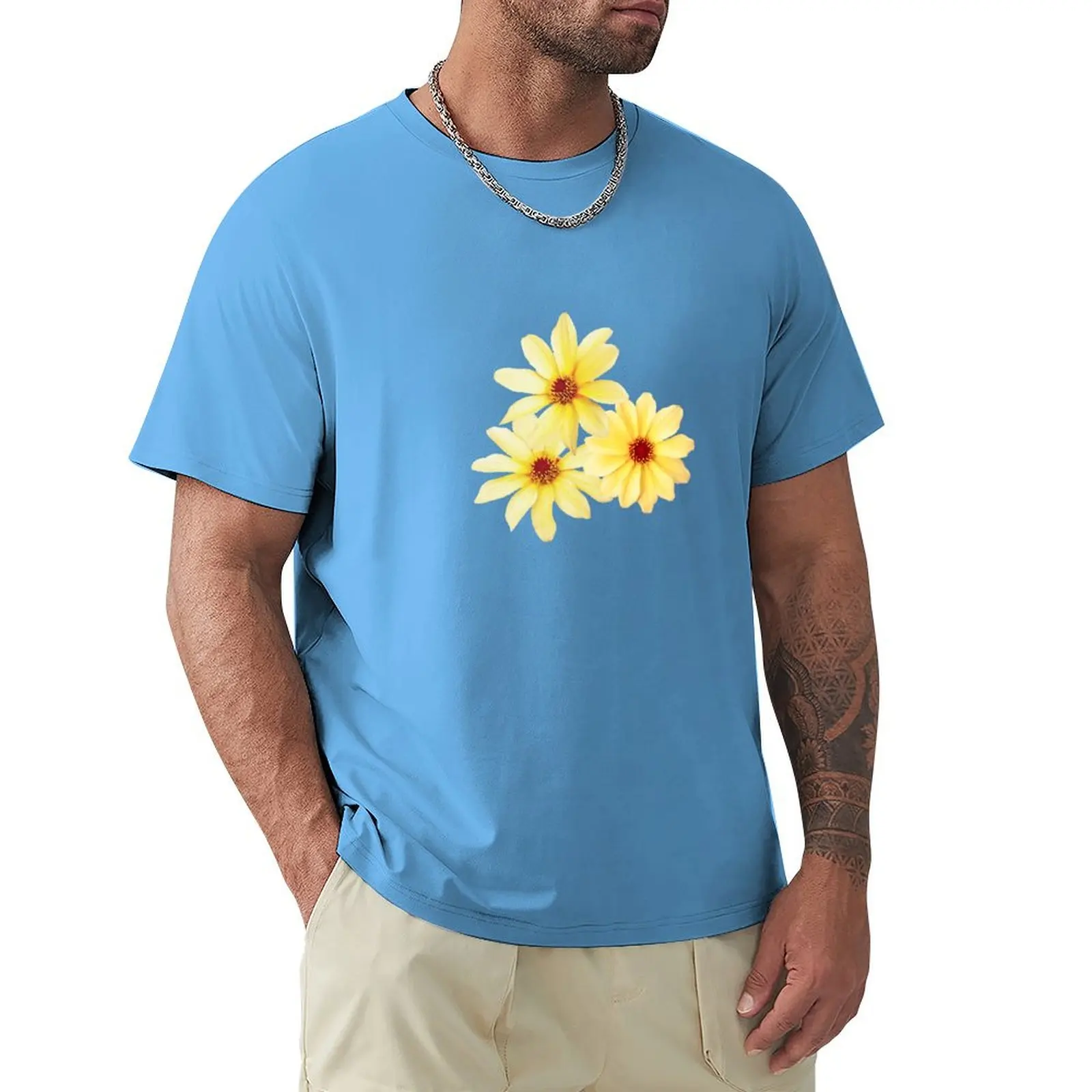 Футболка мужская с принтом &quotБукет цветов&quot