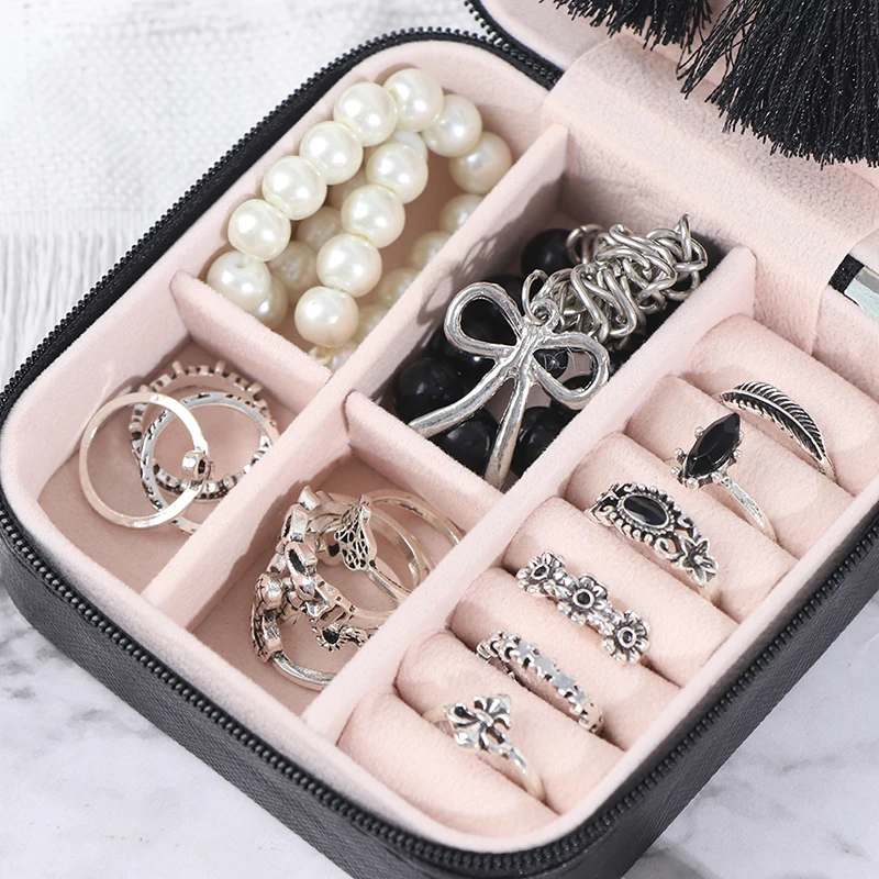 Органайзер для ювелирных изделий портативный кожаный хранения украшений | Дом и