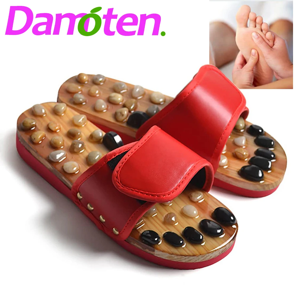 

Acupressure Massage Slippers Therapeutic Reflexology Sandals Foot Acupoint Massage Shiatsu Arch Pain Foot Massager Shoes Men's U