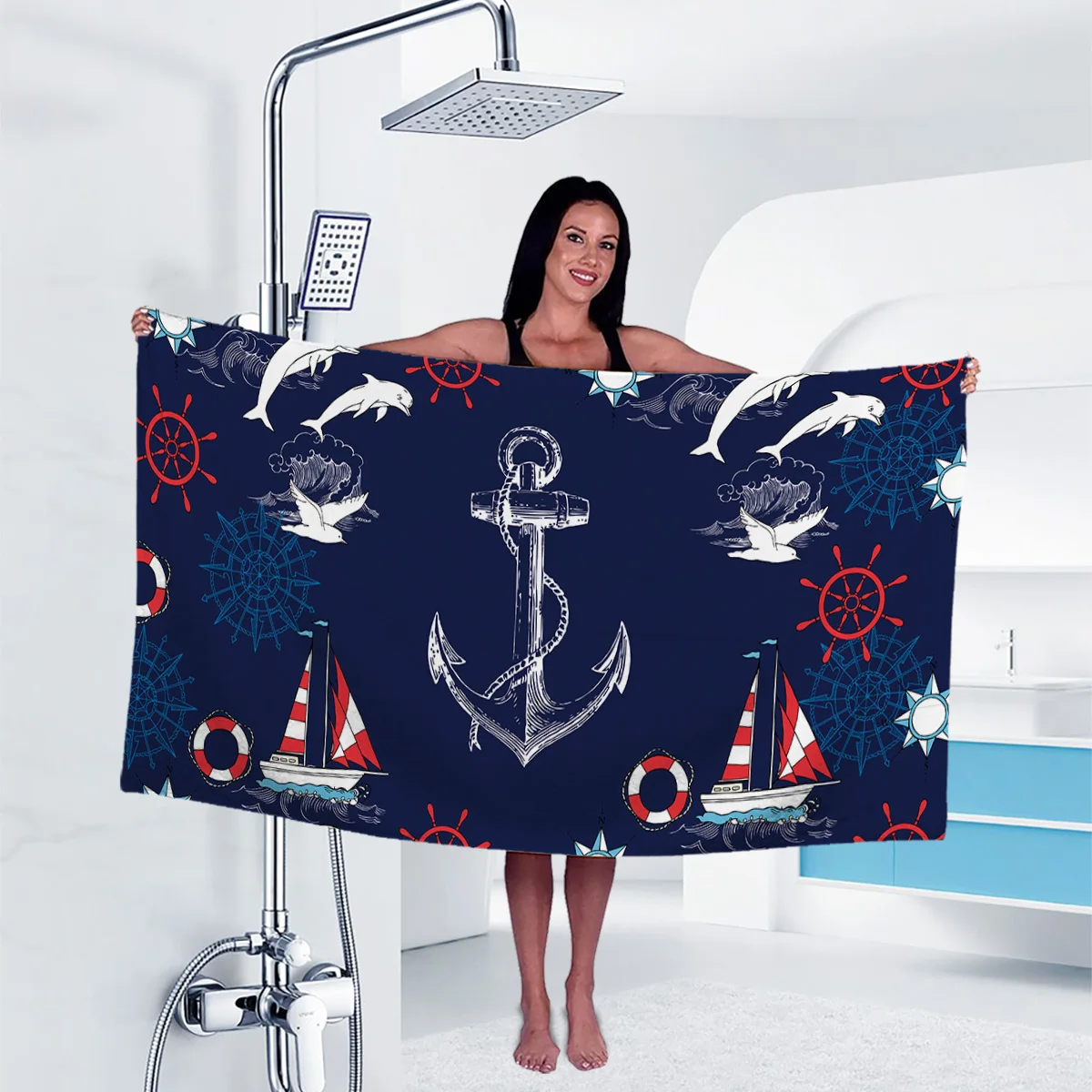 1 шт. банное полотенце с цифровой печатью 160x80 см