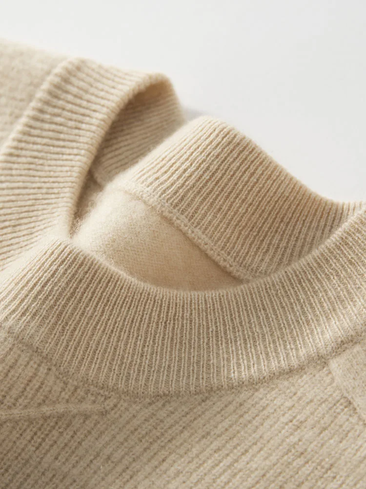 Осенний 100% чистый кашемировый свитер Мужской Свободный вязаный пуловер с