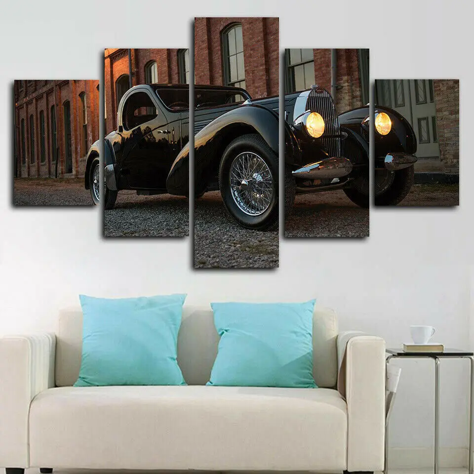 

Vintage Old Car 5 Panel Canvas Print Wall Art Poster Home Decoration HD Print Pictures Home Decor Room Decor 5 Pieces Paintings