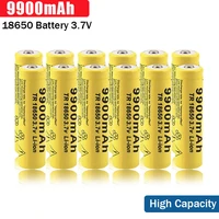 high capacity 1 20pcs 9900mah 18650 rechargeable battery 18650 3 7v rechargeable lithium battery for flashlight battery pack