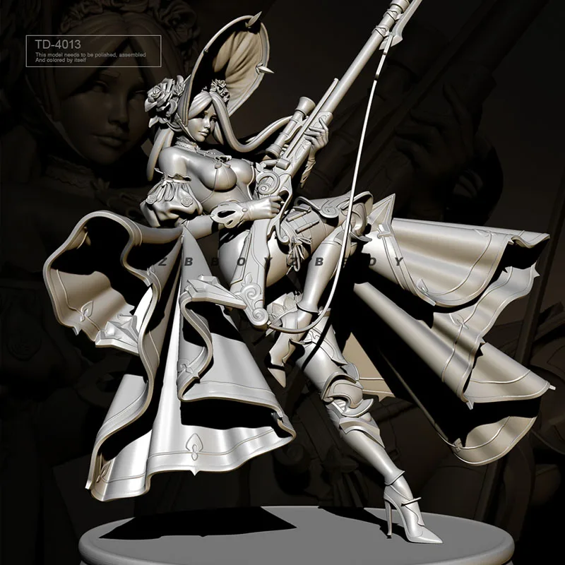 

75 мм девушка мускутер девочка резиновый солдат человек фигурка модель белая форма TD-4013