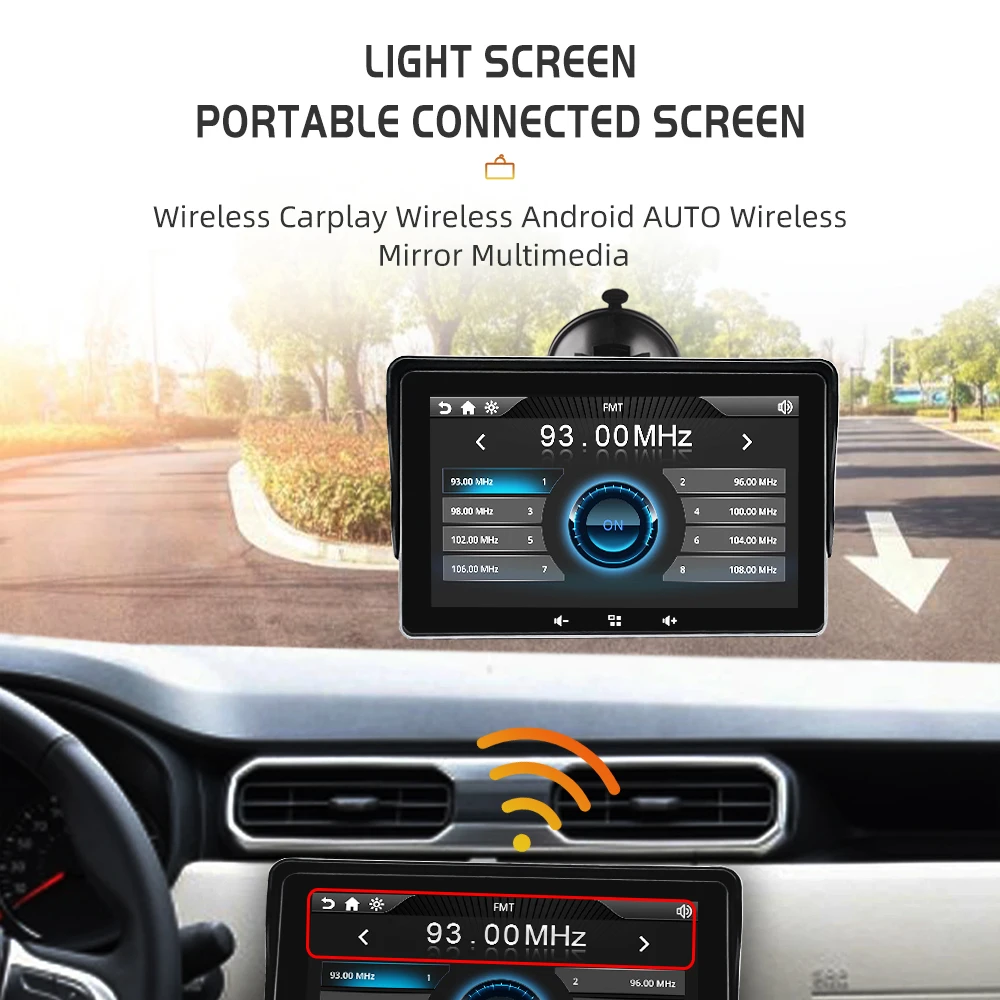 $93.44 GRNADnavi Wireless Car Radio Carplay Android Auto Portable 2din 1din Radio Auto Multimedia Player Car Autoradio Stereo System