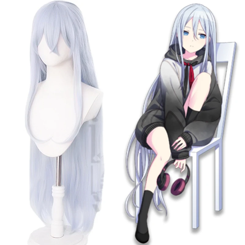 

Project Sekai Colorful Stage Yoisaki Kanade Cosplay Wig 100 cm 39 Inches Long Straight Light Blue Wig Cosplay Anime Disguise
