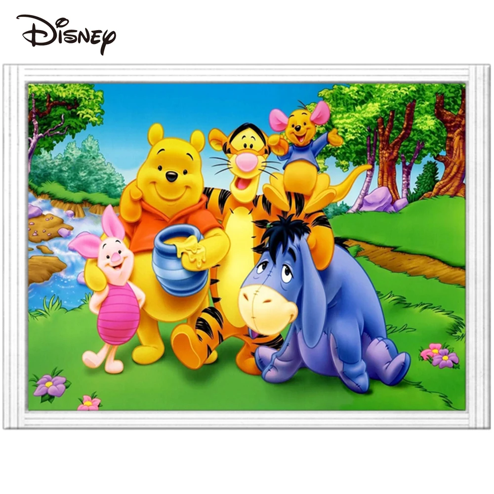 

Вышивка крестиком «Медведь» Disney, вышивка из белого холста тигр, Винни-Пух, животное для творчества, новая коллекция, мультяшный декор 14 карат для дома