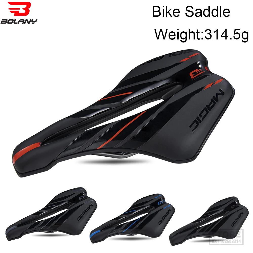 

BOLANY Bicycle Saddle Mountain Road Bike Seat Silicone filled PVC Leather Surface Shockproof MTB Bike Saddle Cycling Accessories