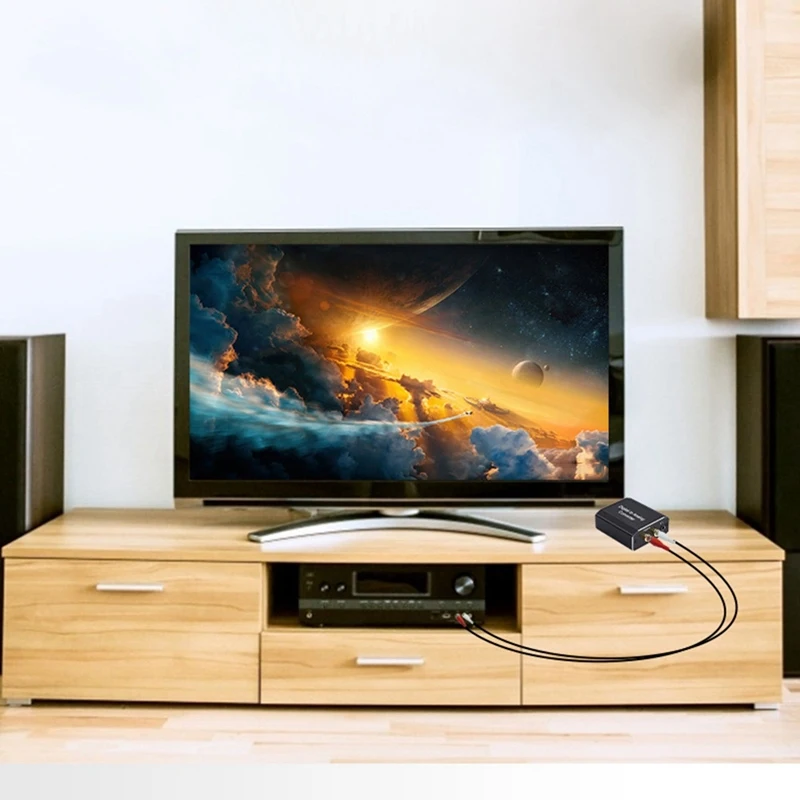 Цифро-аналоговый аудиоконвертер коаксиальный оптический адаптер с разъемом 3 5