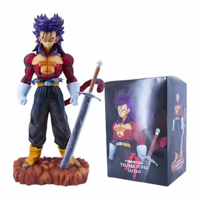 Аниме Dragon Ball Z Trunks Фигурки Future Ssj4 Фигурка 30 см ПВХ GK Статуя Коллекция Модель