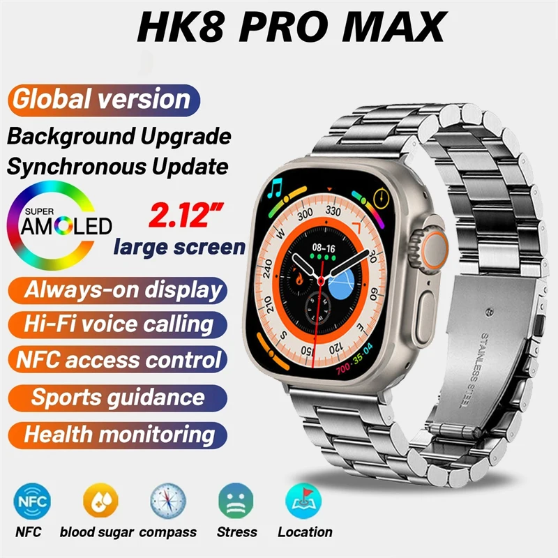 

Смарт-часы AMOLED HK8 Pro Max, 49 мм, с Bluetooth