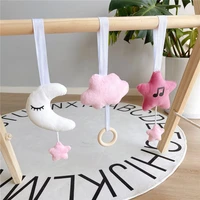 ins nordic moon star cloud hanging pendant infant fitness rack play gym ornaments baby toddler crib rattle toys set kids gifts