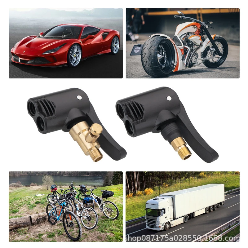 

Воздушная насадка для велосипеда, латунный портативный надувной насос, Зажимной патрон для велосипедных шин, клапан насоса, соединитель, адаптер, часть клапана колеса для велосипеда